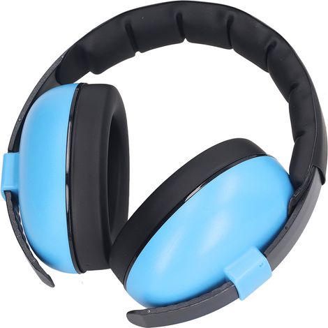 Casque antibruit bébé bleu, protection auditive nourrisson, réduction du bruit, serre-tête doux pour bébé, écouteurs confortables (1/5)