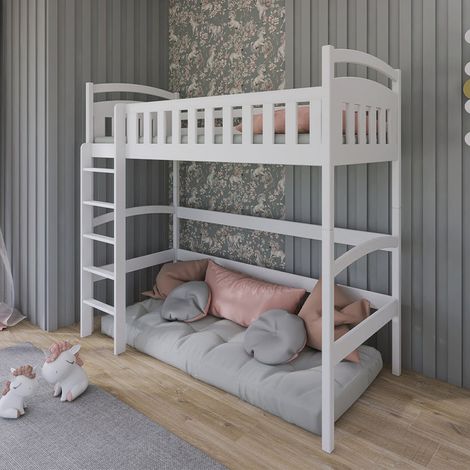 Lit mi-hauteur 90x200 sommier inclus Camille Blanc (1/5)