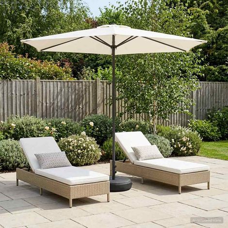 Paraguas de Jardín con Base 270 x 270 cm Poliéster Rectangular