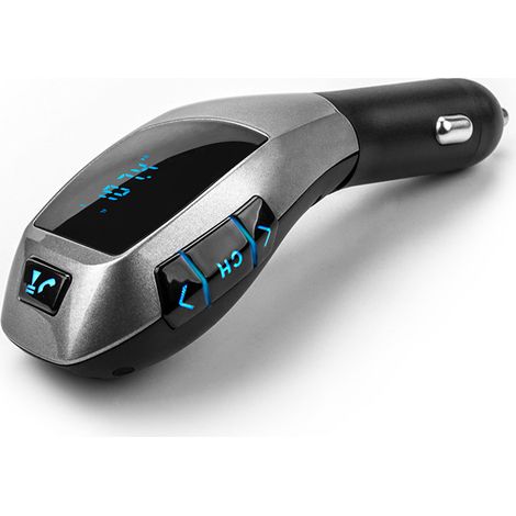 Reproductor MP3 inalámbrico Bluetooth, adaptador de audio para automóvil, música manos libres, transmisor/receptor, accesorios interiores (1/5)