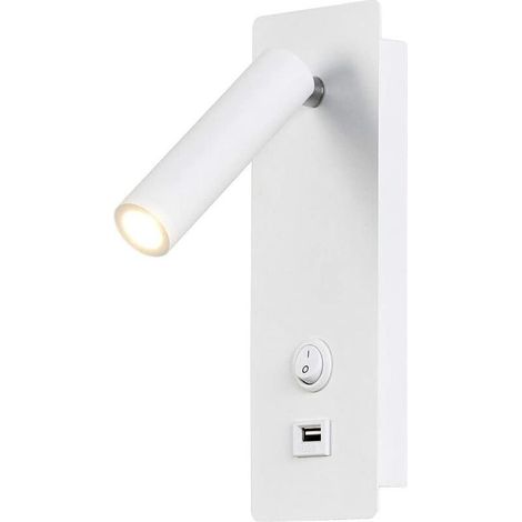 LED-Wandleuchten für Schlafzimmer, Innenräume, Treppenhäuser, Nachttische, Schalter/3W COB-LED/Flur, Garage, Hotel, 360° schwenkbar, Weiß (3000 K) (1/5)