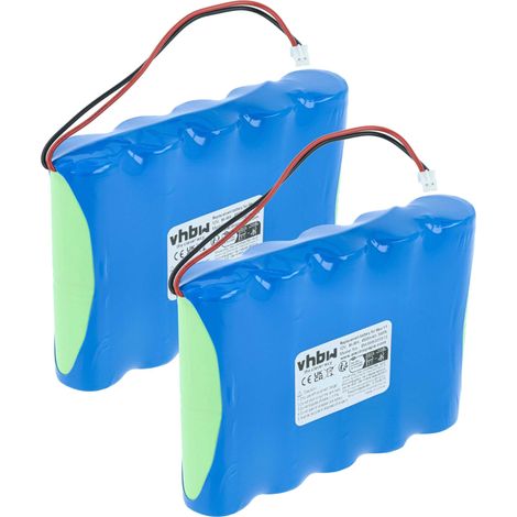 vhbw 2x Batterie compatible avec ApeLight Maxi V1, V2 lampe LED (4,5Ah, 12V, NiMH)