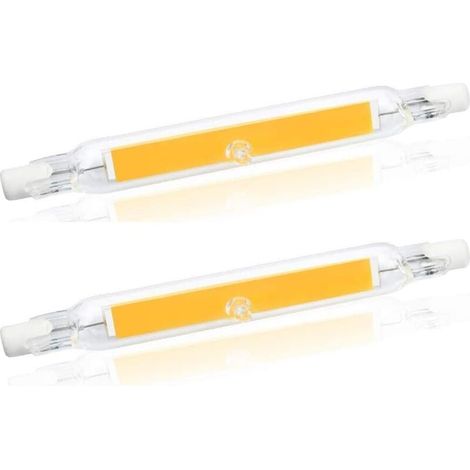 5W R7S 78MM Ampoule LED de J78 COB filament, 500 lumens 360 degrés, ampoule halogène 30W 48W 50W équivalent, parfait pour maison, cuisine, pièce, balcon, bureau, etc (2pcs, Blanc Chaud 2700K)