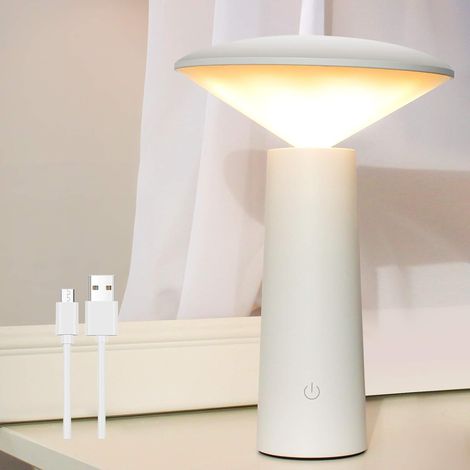 Lampe de table,lampe de chevet LED,lampe de bureau à intensité variable avec 3 couleurs et commande tactile,lampes de table rotatives pour lampe de bureau USB Lampe de lecture créative moderne pour en