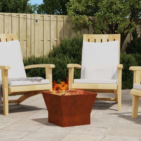 Feuerstelle Braun 40 x 40 x 35 cm Wetterfeststahl