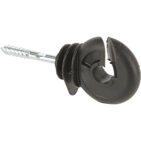 Isolateur Crochet Noir Perel (25 Pces) Isolation Fiable Pour Clôtures électriques - Perel