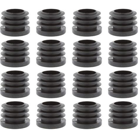 Lot de 16 Bouchons à Lamelles Ronds - Capuchons de Protection en Plastique - Bouchons d'Extrémité (Diamètre 16 mm, Rond)