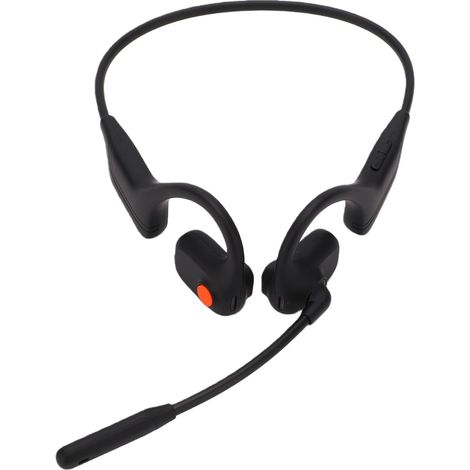 Casque À Conduction Osseuse Bluetooth 5.3, Étanche IPX6 avec Micro Et Couplage Transparent 2 Appareils, pour Entraînements Sportifs (Noir) (1/5)