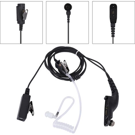 Kit de surveillance audio avec oreillette PTT pour talkie-walkie Motorola (tube à air 2 broches)
