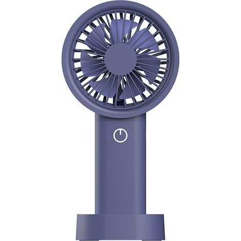 BDD Tragbarer Ventilator 4000 mAh, Mini-Ventilator, kleiner, per USB aufladbarer Ventilator, akkubetriebener persönlicher Ventilator, für Outdoor/Büro – Blau, 16 dB leise (1/5)