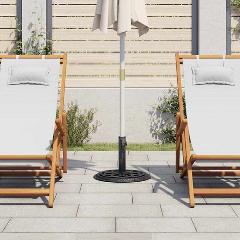 Socle de parasol, Support parasol Robuste de Qualité, Noir 44x44x31 cm Fonte OIB9256E
