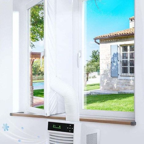 Kit di sigillatura per condizionatori d'aria, guarnizione per finestre da 500 cm, kit per condizionatori d'aria da finestra compatibile con tutti i condizionatori portatili e le asciugatrici, facile i (1/4)