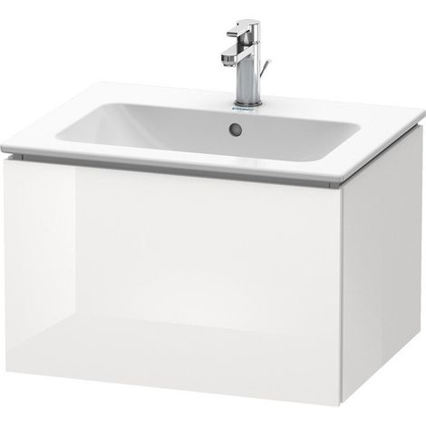 Meuble sous-vasque L-CUBE 620x481x400mm blanc brillant