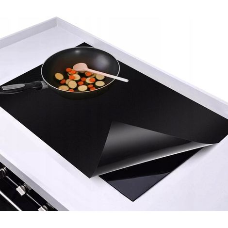 Induktionsschutzmatte – Rutschfeste Abdeckung – Kochfeldschutz – 40 x 60 cm – Schwarz (1/5)