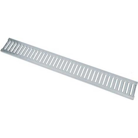Griglia per canaletta top (sistema di drenaggio en 1433) in ghisa : Dimensione - 1 metro x 20 cm, Modello - STAMPATA ZINCATA