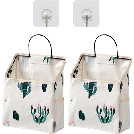 Lot de 2 sacs de rangement suspendus pour lit de dortoir, paniers de rangement suspendus pour finition de lit (1/5)