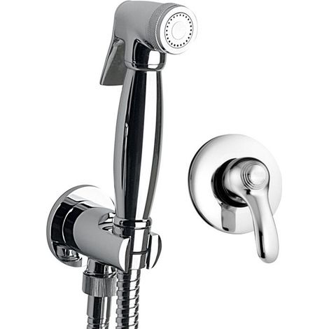 Douche de bidet encastrée avec douchette Stop, Retro, chrome
