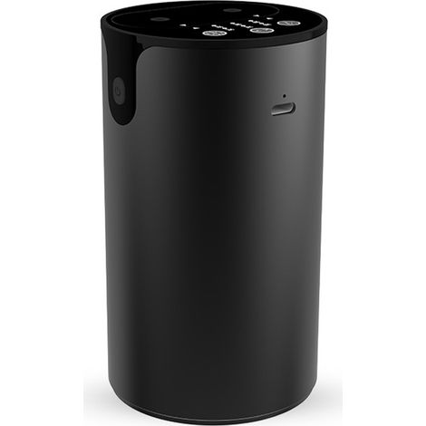Difusor de aceites esenciales recargable de 20 ml con doble boquilla, nano niebla, a prueba de fugas, portátil, silencioso, para coche, oficina y hogar – 3 modos – Negro/Madera clara/Madera oscura (1/2)