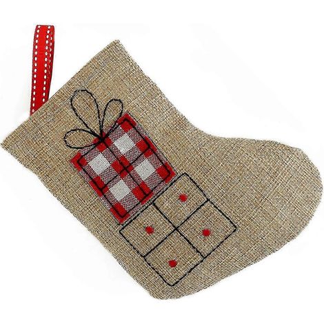 Chaussettes de Noël à suspendre, jolies chaussettes de Noël, décorations de Noël, chaussettes de Noël, ornement pour sapin de Noël multicolore (1/5)