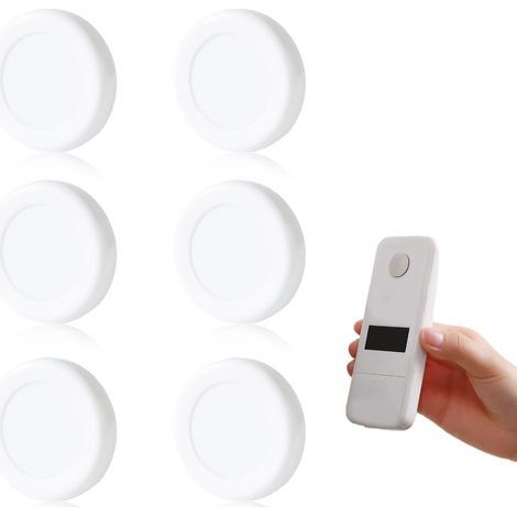 6-teiliges magnetisches Wandhalterungsset für Fernbedienungen, kein Bohren erforderlich, magnetische Wandhalterung für Fernbedienungen für Zuhause, Schule und Büro, Fernbedienungs-Organizer (Weiß) (1/5)