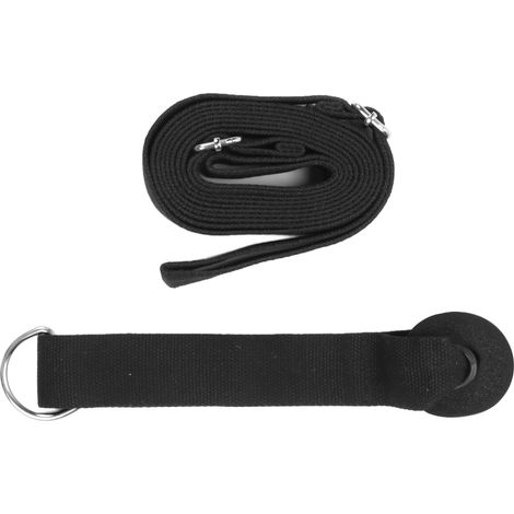 Barre d'étirement flexible pour porte, entraînement de danse ballet et gymnastique, sangle de jambe noire (1/5)