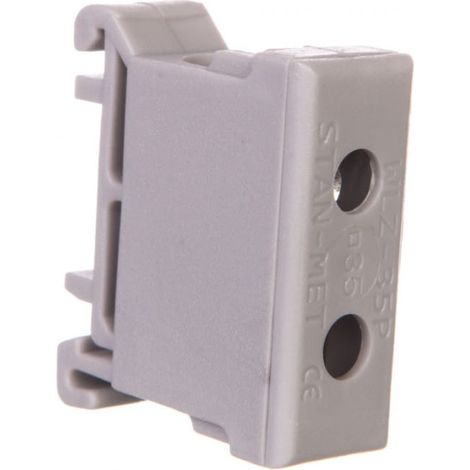 Verteilerblock 1-polig AL/CU 2,5-35mm2 grau flach und Schienenmontage WLZ35P/35/s 48.536