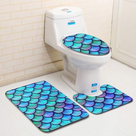 Nouveaux tapis de bain antidérapants, lot de 3 tapis de bain contour. (1/5)