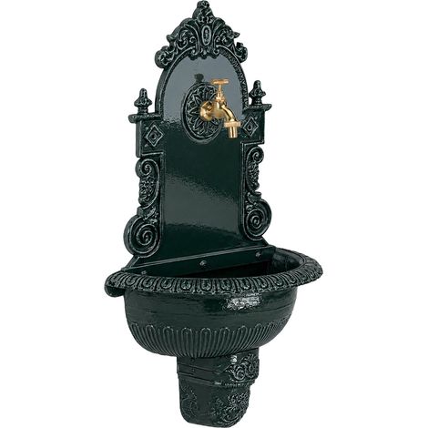 Fontana da parete XL verde antico – Alluminio pressofuso (1/5)