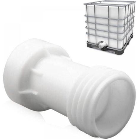 IBC tank accessories, IBC adapter s60x6 spacer extension 60mm tank valve 1000l plastic coarse straight thread s60x6 IBC container accessories tank connection (1/5)