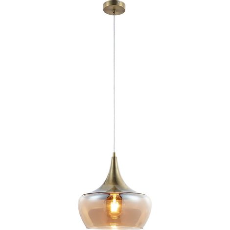 Globo - lámpara colgante - AROLA - bronce - vidrio - Ø 30cm - E27 (1/2)
