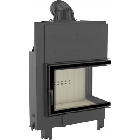 Kamineinsatz aus Stahl KRATKI MBA rechts 17 kW Ø 200 mit Türfeder (1/5)