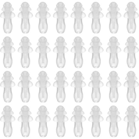 50paires Soft Silicone Bouchons Oreilles Réutilisables Transparentes pour Bruit Concerts Avion Travaux Confortables et Étanches pour Sommeil Voyage Natation (1/5)