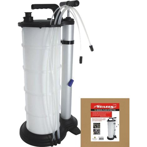 Neilsen Fluid Extractor 9L Manual Brake Fluid Bleeder Oil Fill Transmission Pump (1/2)