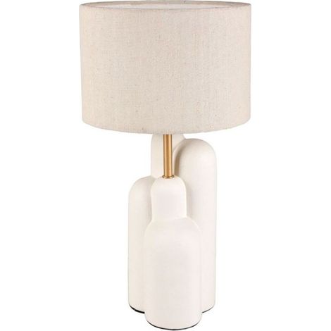 Lampe céramique Dune blanc doré (1/5)
