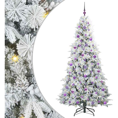 Sapin de Noël,Arbre de Noël Artificiel à Branches Articulées Vert 210 cm CFW51906 (1/5)