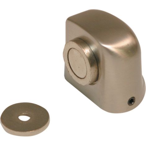 Pinco fermaporta bloccaporta magnetico in zama da avvitare colore nikel (1/2)