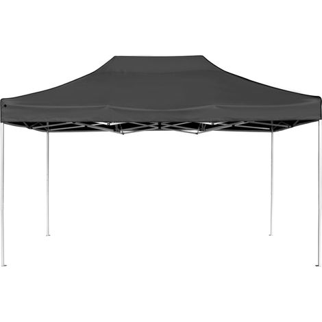 Tente de réception pliable Aluminium 4,5x3 m Anthracite