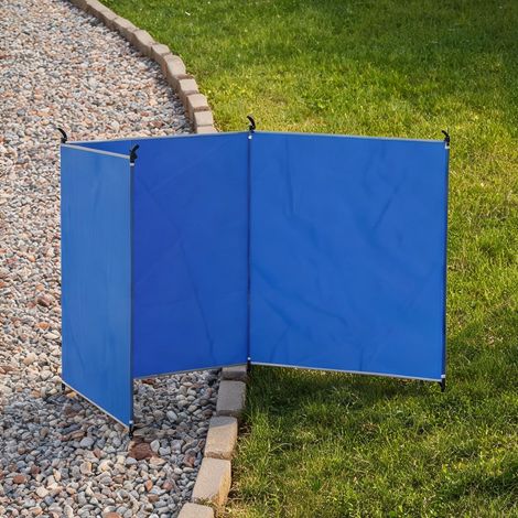 Paravent de camping bleu en polyester (1/5)