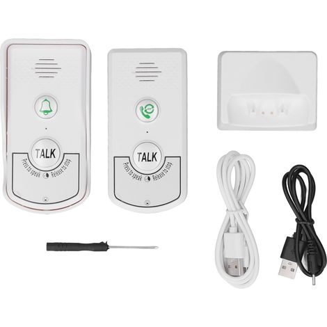 Sonnette interphone bidirectionnelle 1 V 1 sans fil étanche avec indicateur lumineux-AquaForge