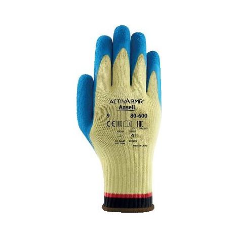 Gant Kevlar ActivArmr® 80-600 bleu/jaune taille 10 - ANSELL