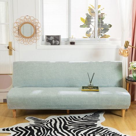 Armless Stretch Sofa Cover, Universal Armless Sofa Cover, Folding Sofa Protector with All-Round Cover, Easy to Install and Clean, 3 Seater Clic-Clac Cover, Ash MUMU (1/4)