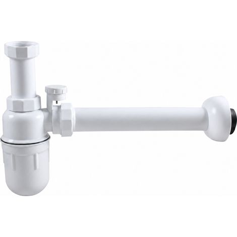 Tuyau d'évacuation mural rigide pour évier simple bac G1-1/2 blanc anti-odeur anti-siphonage 31 × 26 × 22 cm 630 g – Livraison gratuite (1/5)