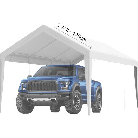 Toldo impermeable, resistente a los rayos UV, 3x6 metros, techo blanco. (1/2)