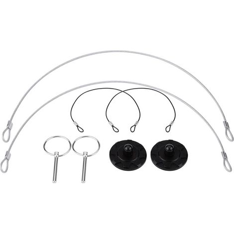 2 pièces universel CNC billette aluminium capot de course capot goupille loquet serrure apparence Kit noir (1/5)