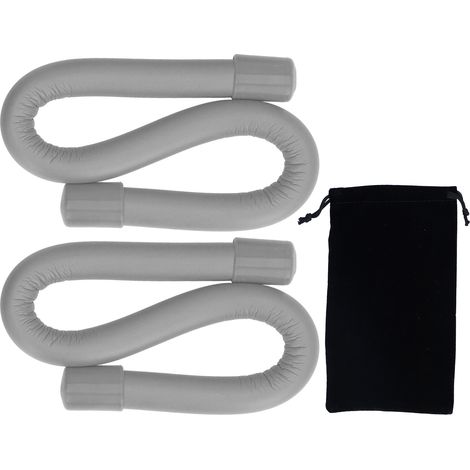 Anneaux de poids de yoga élastiques, réglables et durables, unisexes, pour la maison, le sport et la course à pied, gris (340 g x 2) (1/5)
