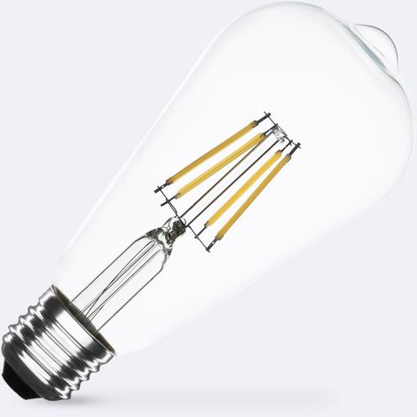 LED-Glühbirne Filament E27 6W 720 lm Dimmbar ST64 No Flicker 4000K Neutralweiß