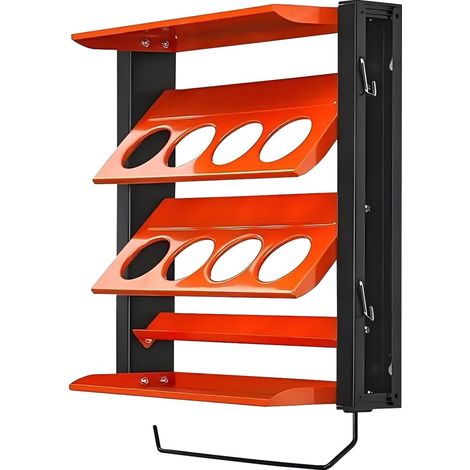 Porte-bombes en aérosol, étagère murale meuble de rangement support d'atelier pour bombes aérosol à 8 compartiments pour garage, atelier et maison (1/5)