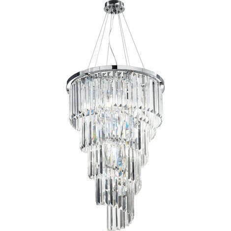 Suspension en cristal et métal chromé Alexander Piccola (1/2)