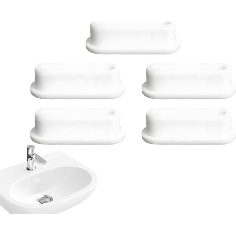 Lot De 5 Bouchons De Top-plein En Silicone Pou Évie Cache-tou De Top-plein Pou Évie De Cuisine Et Salle De Bain Joint D'étanchéité ond/ovale éutilisable Pou La Maison, Les Hôtels (1/5)