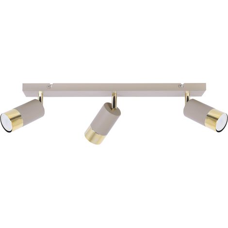 Lampada da soffitto Hugo color oro cashmere, faretto, 3 lampadine GU10